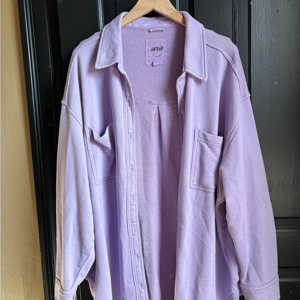 Aerie- Oversized Terry Button-down Shirt